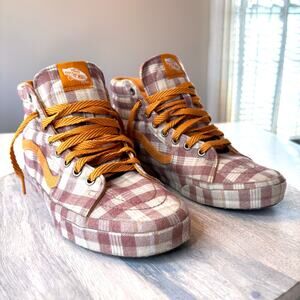 Vans Sk8 Hi Plaid All Over Women's Size 8.5 Mens Size 7 Canvas High Top